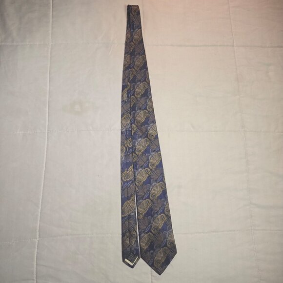 Vintage Italian Silk Tie, Car Pattern, Novelty, 80s 90s Retro - Rinaldo Carelli - Picture 2 of 5